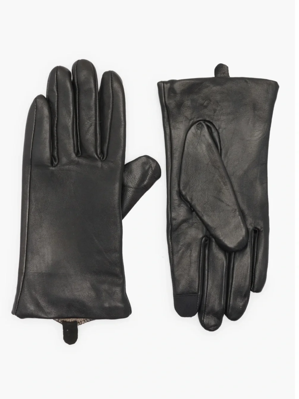 Touchpoint cashmere-lined leather smart glove Women's Black Gloves Medium
